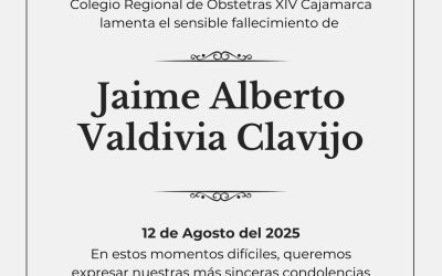 Fallecimiento Jaime Alberto Valdivia Clavijo